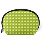 Spring Green Quatrefoil Pattern Accessory Pouch (Large) Back