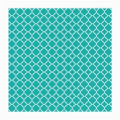 Turquoise Quatrefoil Pattern Medium Glasses Cloth (2 Sides) by Zandiepants