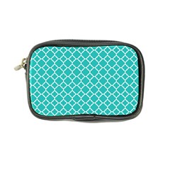 Turquoise Quatrefoil Pattern Coin Purse by Zandiepants