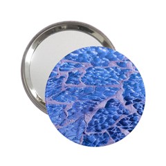 Festive Chic Light Blue Glitter Shiny Glamour Sparkles 2 25  Handbag Mirrors by yoursparklingshop