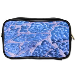 Festive Chic Light Blue Glitter Shiny Glamour Sparkles Toiletries Bags by yoursparklingshop