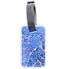 Festive Chic Light Blue Glitter Shiny Glamour Sparkles Luggage Tags (one Side)  by yoursparklingshop