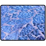 Festive Chic Light Blue Glitter Shiny Glamour Sparkles Double Sided Fleece Blanket (Medium)  58.8 x47.4  Blanket Front