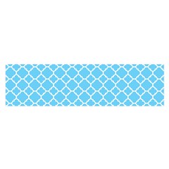 Bright Blue Quatrefoil Pattern Satin Scarf (oblong) by Zandiepants