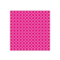 Hot Pink Quatrefoil Pattern Satin Bandana Scarf by Zandiepants