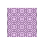 Lilac purple quatrefoil pattern Satin Bandana Scarf Front