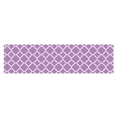 Lilac Purple Quatrefoil Pattern Satin Scarf (oblong) by Zandiepants