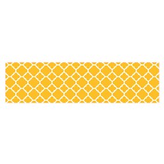 Sunny Yellow Quatrefoil Pattern Satin Scarf (oblong) by Zandiepants