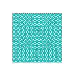 Turquoise Quatrefoil Pattern Satin Bandana Scarf by Zandiepants