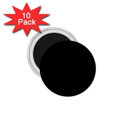 Solid Black 1 75  Magnets (10 Pack) 