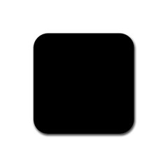 Solid Black Rubber Coaster (square) 