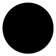 Solid Black Magnet 5  (round) by Zandiepants