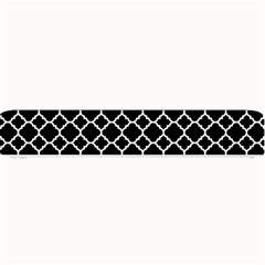 Black & White Quatrefoil Pattern Small Bar Mat by Zandiepants