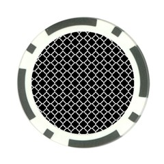 Black & White Quatrefoil Pattern Poker Chip Card Guard (10 Pack) by Zandiepants