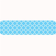 Bright Blue Quatrefoil Pattern Large Bar Mat by Zandiepants