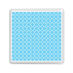 Bright Blue Quatrefoil Pattern Memory Card Reader (square) by Zandiepants