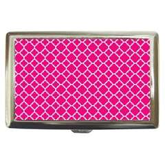 Hot Pink Quatrefoil Pattern Cigarette Money Case by Zandiepants