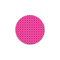 Hot Pink Quatrefoil Pattern Golf Ball Marker (4 Pack) by Zandiepants