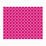 Hot pink quatrefoil pattern Small Glasses Cloth Front