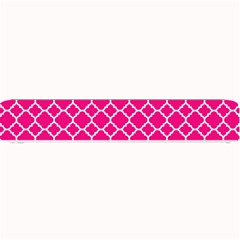 Hot Pink Quatrefoil Pattern Small Bar Mat by Zandiepants