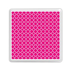 Hot Pink Quatrefoil Pattern Memory Card Reader (square) by Zandiepants