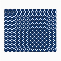 Navy Blue Quatrefoil Pattern Small Glasses Cloth by Zandiepants