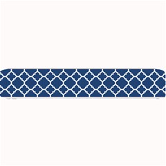 Navy Blue Quatrefoil Pattern Small Bar Mat by Zandiepants