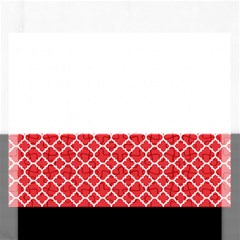 Poppy Red Quatrefoil Pattern Jigsaw Puzzle (rectangular) by Zandiepants