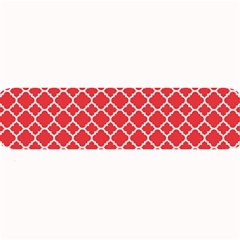 Poppy Red Quatrefoil Pattern Large Bar Mat by Zandiepants