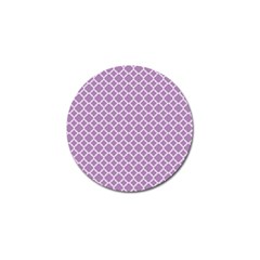 Lilac Purple Quatrefoil Pattern Golf Ball Marker