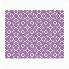 Lilac Purple Quatrefoil Pattern Small Glasses Cloth by Zandiepants