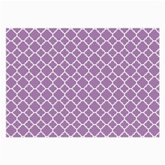 Lilac Purple Quatrefoil Pattern Large Glasses Cloth by Zandiepants