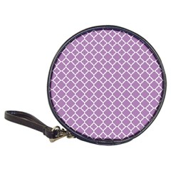 Lilac Purple Quatrefoil Pattern Classic 20-cd Wallet by Zandiepants