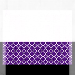 Royal Purple Quatrefoil Pattern Jigsaw Puzzle (rectangular) by Zandiepants