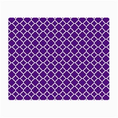 Royal Purple Quatrefoil Pattern Small Glasses Cloth by Zandiepants