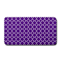 Royal Purple Quatrefoil Pattern Medium Bar Mat by Zandiepants