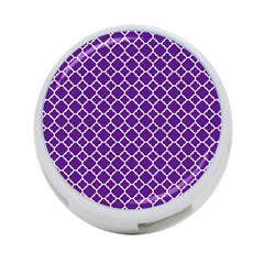 Royal Purple Quatrefoil Pattern 4-port Usb Hub (one Side) by Zandiepants