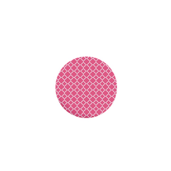 Soft pink quatrefoil pattern 1  Mini Button