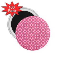 Soft Pink Quatrefoil Pattern 2 25  Magnet (100 Pack)  by Zandiepants