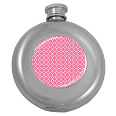 Soft Pink Quatrefoil Pattern Hip Flask (5 Oz) by Zandiepants