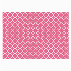 Soft Pink Quatrefoil Pattern Large Glasses Cloth by Zandiepants