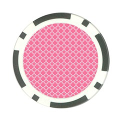 Soft Pink Quatrefoil Pattern Poker Chip Card Guard by Zandiepants