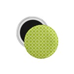 Spring green quatrefoil pattern 1.75  Magnet Front