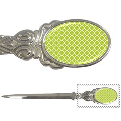 Spring Green Quatrefoil Pattern Letter Opener by Zandiepants