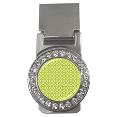 Spring Green Quatrefoil Pattern Money Clip (cz) by Zandiepants