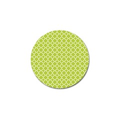 Spring Green Quatrefoil Pattern Golf Ball Marker