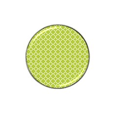 Spring Green Quatrefoil Pattern Hat Clip Ball Marker by Zandiepants