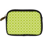 Spring green quatrefoil pattern Digital Camera Leather Case Front