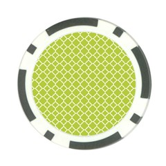 Spring Green Quatrefoil Pattern Poker Chip Card Guard (10 Pack) by Zandiepants