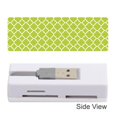 Spring Green Quatrefoil Pattern Memory Card Reader (stick) by Zandiepants